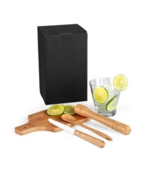 Kit para Caipirinha de Bambu 0,35 L - 3 PÇS