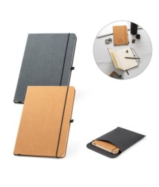 Caderno A5 com Capa Dura em Couro Reciclado