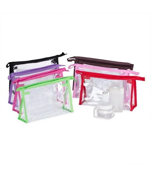 Necessaire Plástica Nylon 13,8 x 22 x 6,3 cm