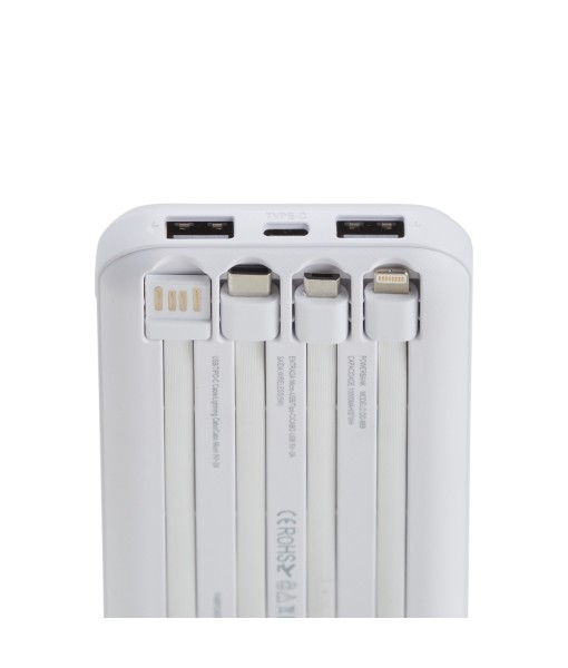 Power Bank 10.000mAh com Carregamento via Indução ou via Cabo